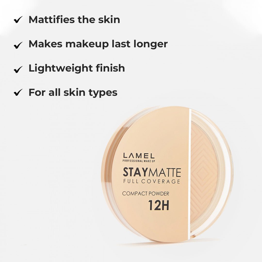Lamel Stay Matte Compact Powder - cold - ivory - 402 - Compact